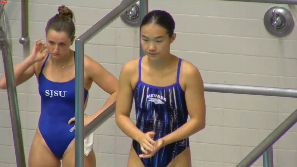 Nevada freshman diver Sharae Zheng wins the MWC 1M diving championship on day 1 of the meet. SHARAE ZHENG.png