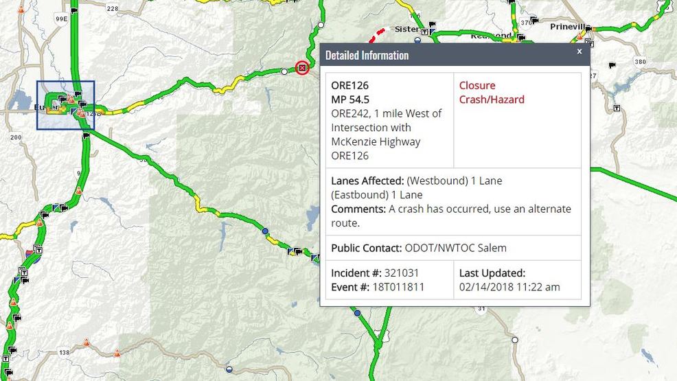 Propane truck crash closes Hwy 126E east of McKenzie Bridge KVAL