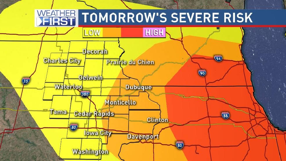 Severe storms threaten eastern Iowa KGAN