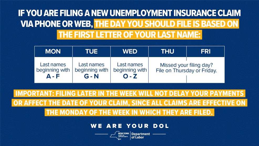 NYS Labor Department is expanding call hours to file for unemployment