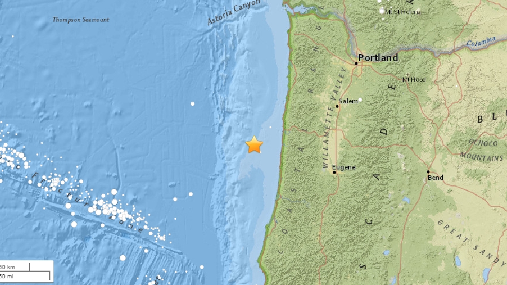 3.8 magnitude earthquake strikes off the coast of Waldport, Oregon KATU
